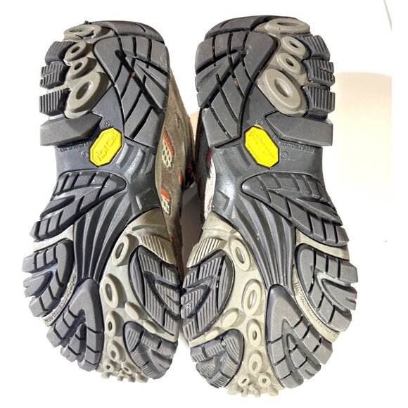 Merrell Womens Moab 2 Vent Hiking Boot Sz 5 Suede & Mesh Upper Vibram Sole Taupe - Picture 4 of 14